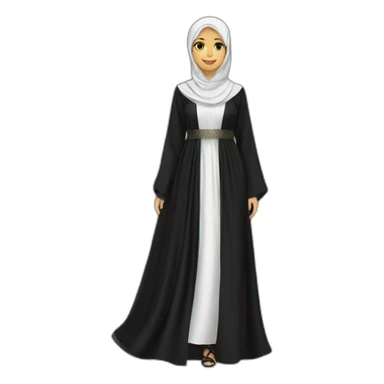 Saudi women dress abaya sticker