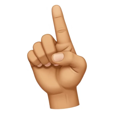 Mano asiendo seña de letra s sticker