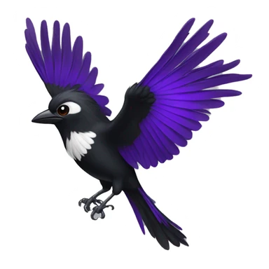 Swoop magpie purple sticker