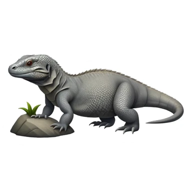 Komodo dragon grey  sticker