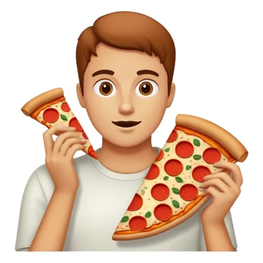 designer eat pizza sticker