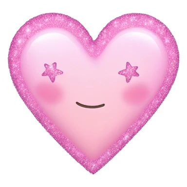 Sparkly Pastel pink heart sticker