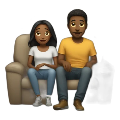 watching movies together sticker