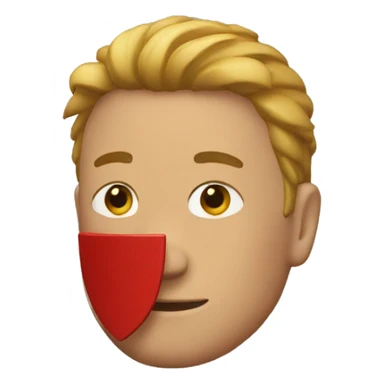 red shield twemoji sticker