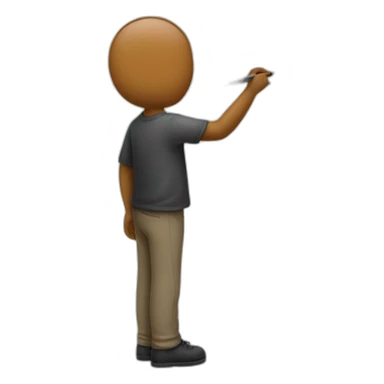 Man writing on a marker board sticker