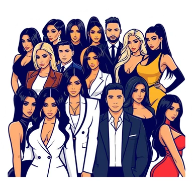Biz Conference Las Vegas Group Photo: Leila Hormozi, Alex Hormozi, Josh King Madrid JetSet, Tefi Valenzuela, Ana Cheri, Valeria Orsini, Timiree, Kim Kardashian , Kylie Jenner, Narmin Assira, Jamie Maelani, Ashley Flores, Dan Fleyshman, DanielG, Shelby Sapp sticker