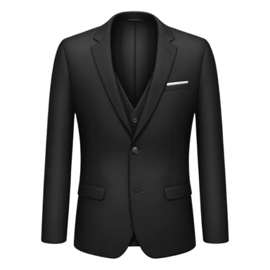 chaqueta de traje negra de lana sticker