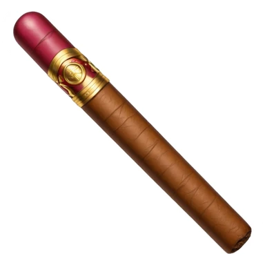 A luxury cigar emoji made of silver chrome, smooth metallic texture, minimal shape, glossy reflections, rich swag aesthetic, iOS emoji style, centered, clean white background sticker