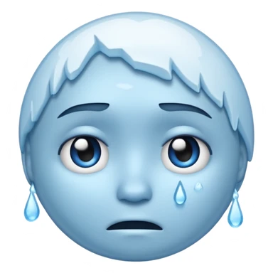  frozen distraught iOS emoji generic round sticker