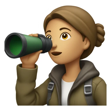 Woman looking in binoculars  sticker