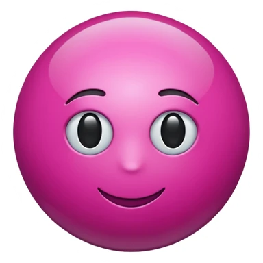 magenta color sphere. Negative : Emoji. sticker