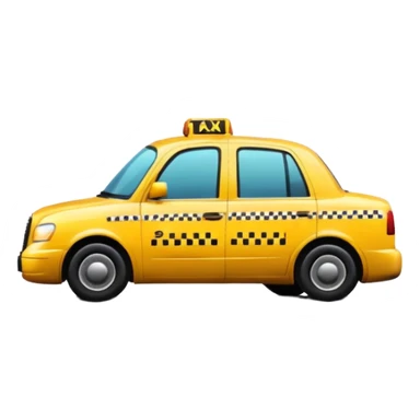 Taxi reflection + puddle, sticker