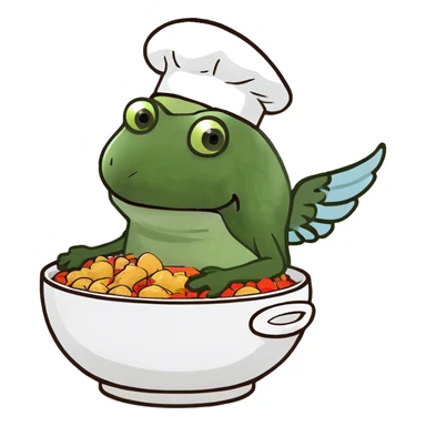 Wings in a bowl sticker