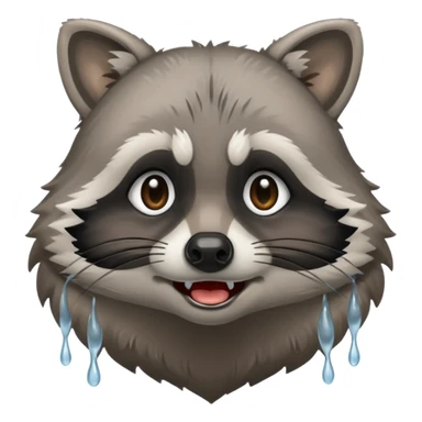 
the raccoon is crying sticker