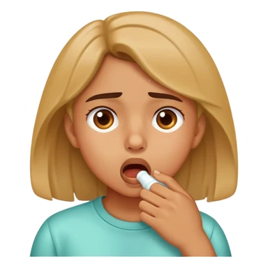 Girl coughing sticker