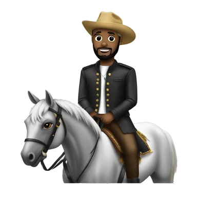 Fally Ipupa sur un cheval blanc  sticker