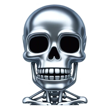skeleton made of chrome sticker