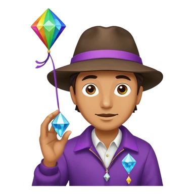 Man with diamond kite,Kite Flyers sticker