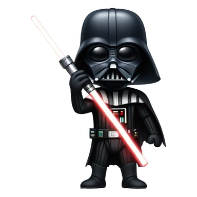 Darth Vader alone holding light saber  sticker