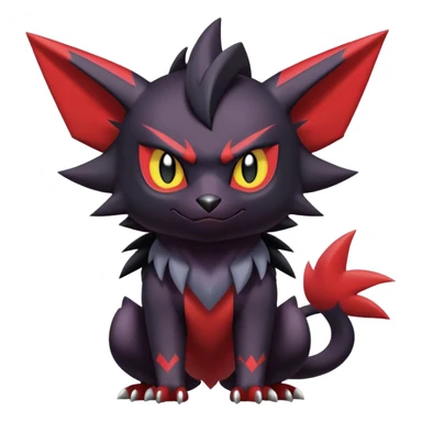 Edgy Cute Cool Kawaii Litten-Noivern-Zoroark-Noibat-Pokemon Full Body  sticker