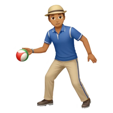 Joueur pétanque sticker