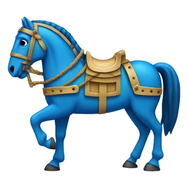 blue Trojan horse sticker