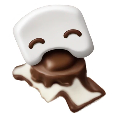 Marshmallow and chocolate melted between graham crackers  sticker