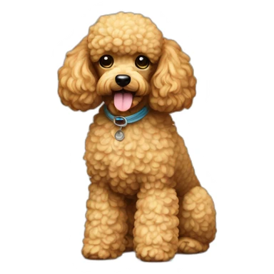 Dog poodle miniature full-height sticker