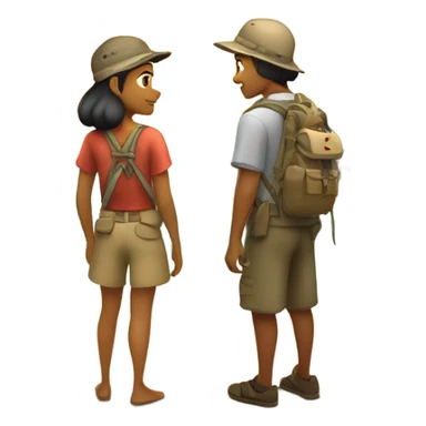 Philippine Island Girl with Caucasian Fly Fisherman in love at sunrise on an island sticker