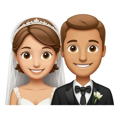 Tan Man and woman getting married sticker