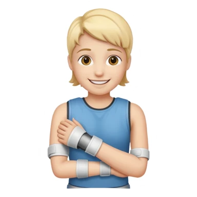 Ich fühle mich fröhlich, weil ich taglich positive Lust habe. Außerdem habe ich gestren Unfall gemacht. Uhhh aber … ich bin stark 💪🏼🦿🦾 sticker