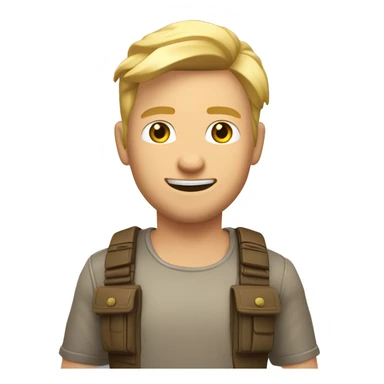 Un gars au cheveux rasé blond qui joue au jeux vidéo a valorant sticker