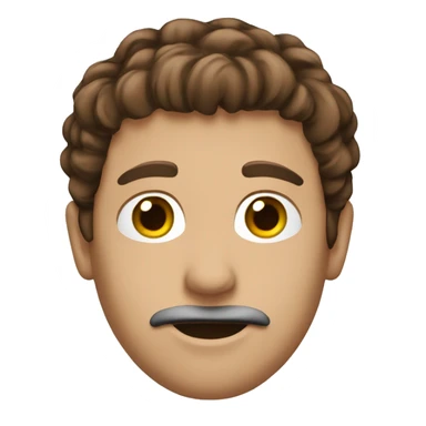 Brown haired mans head in a toimet sticker