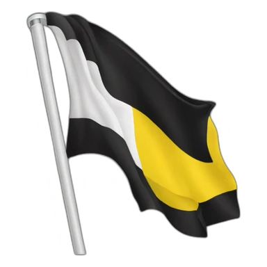 Black yellow white flag sticker