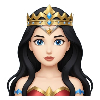 Wonder Woman with blue eyes sticker