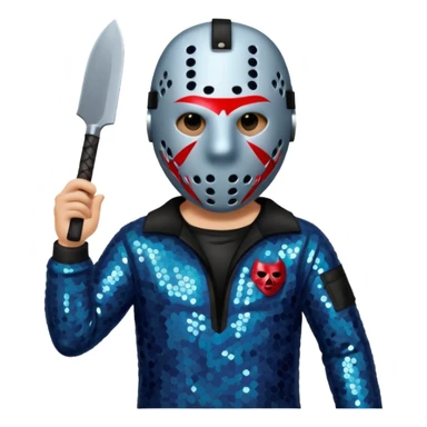 Jason Voorhees with slate sequin outfit  sticker