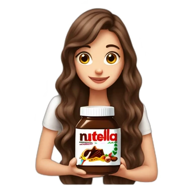 girl-brownlocks-longhair-eating-nutella sticker