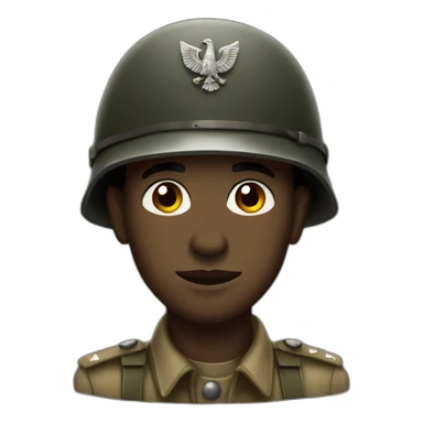 black man as a world war two german soldier sticker