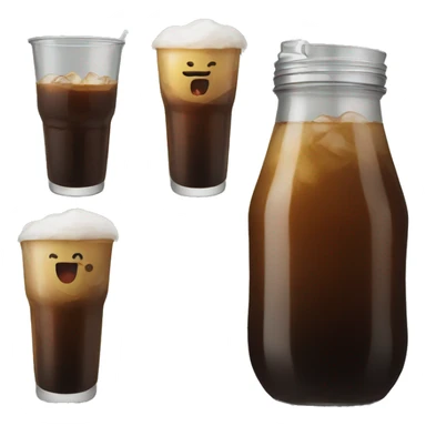 cold brew in a cup  sticker