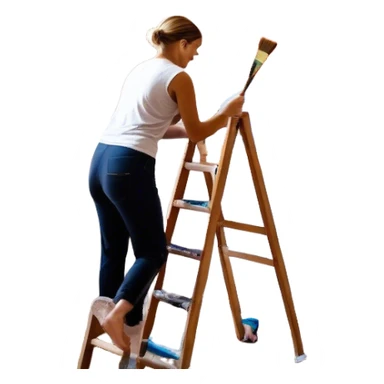Create an icon that represents the wall painting, featuring a wall with a beautiful painting in progress. The design should include part of the wall decorated with colorful patterns or a mural, a paintbrush and a roller . The icon should show the process of creating the artwork, with the brush strokes visible on the wall, symbolizing the artistic nature of the craft. The composition should be balanced and harmonious, evoking creativity and skill. The background should be transparent. sticker