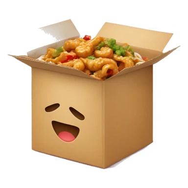 Chinese food in a box sticker