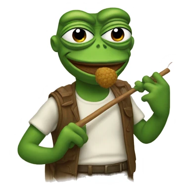Pepe with a pick  sticker