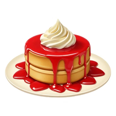 Gaufres coulis fraise sticker