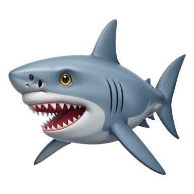 Shark with star eyes sticker