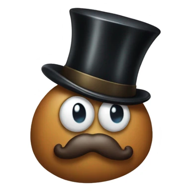 Poop wearing a monocle and top hat  sticker