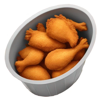 Football thrown into a bucket of chicken  sticker