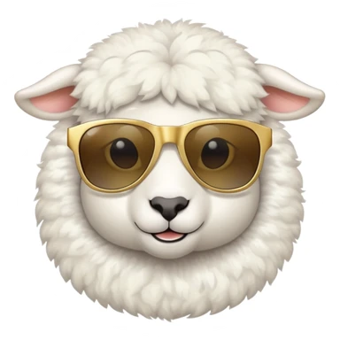  lamb wearing sunglasses and gold necklace 
 sticker