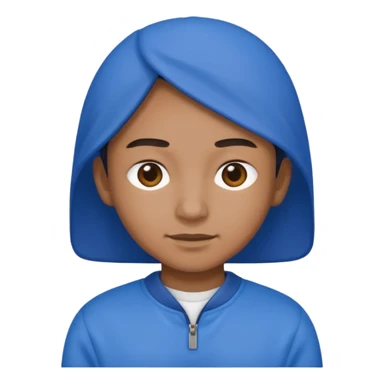 a crip wearing blue sticker