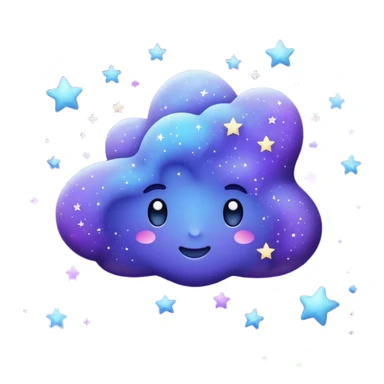Galaxy with a blueish purple filled with stars. sticker