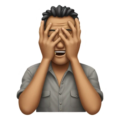 Face palm with 10 fingers sticker